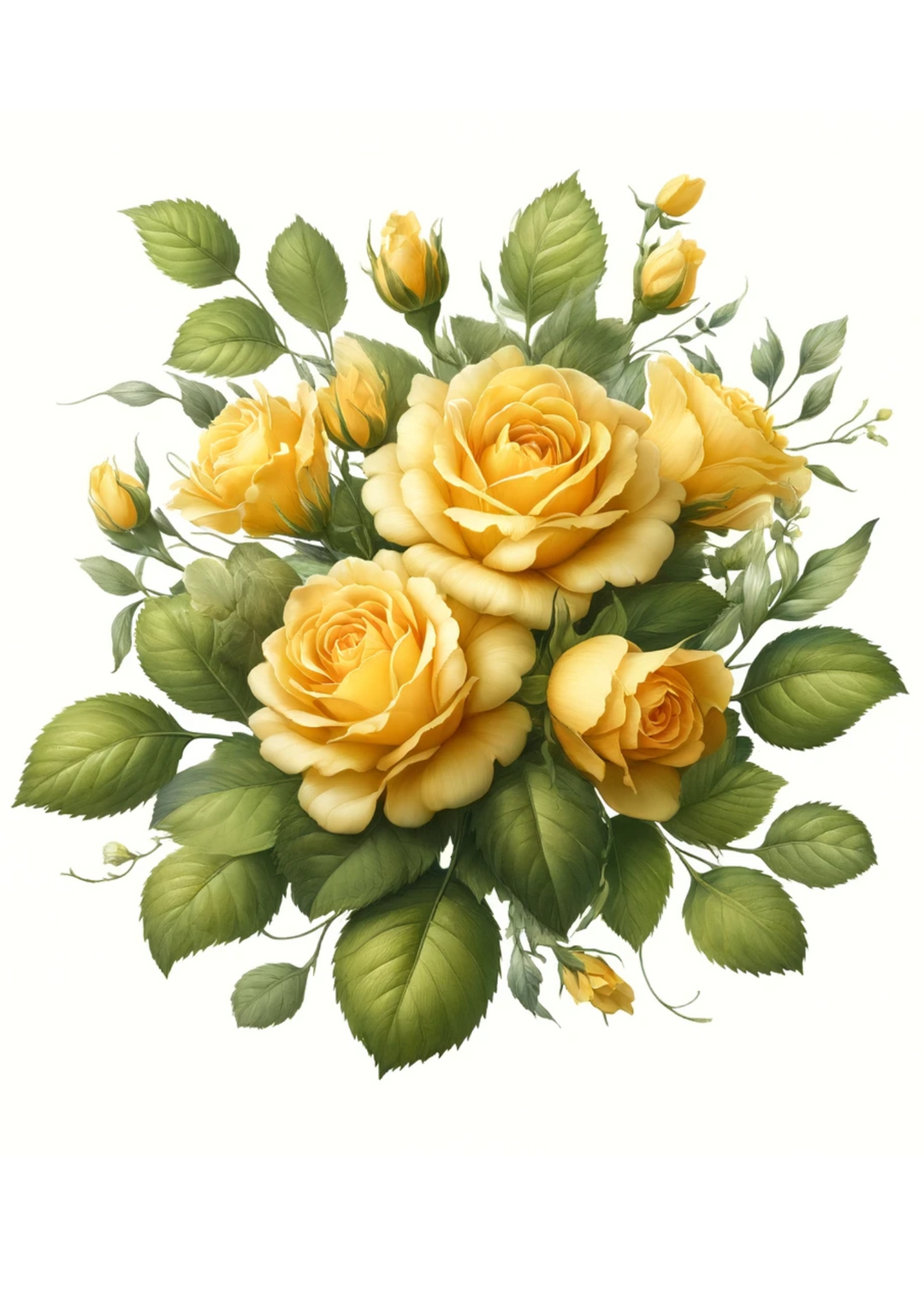 Reispapier für Decoupage Gelbe Rosen Volle Kat. Nr. 1046
