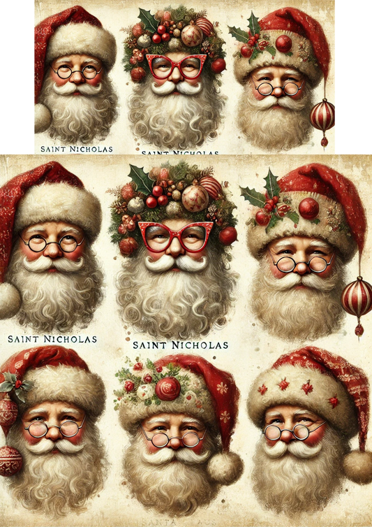 Rice Paper For Decoupage Santa Claus Mix Full Cat. No. 3144