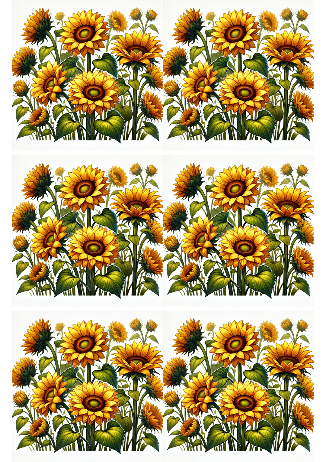 Rice Paper For Decoupage Sunflowers 3 Collage Cat. No. 2457