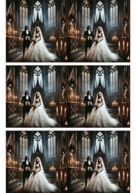 Reispapier für Decoupage Hochzeit im Gothic-Stil Collage Kat. Nr. 2787