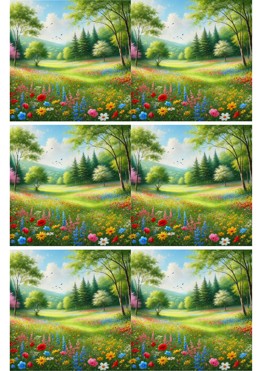 Reispapier für Decoupage Frühling 2 Collage Kat. Nr. 2485