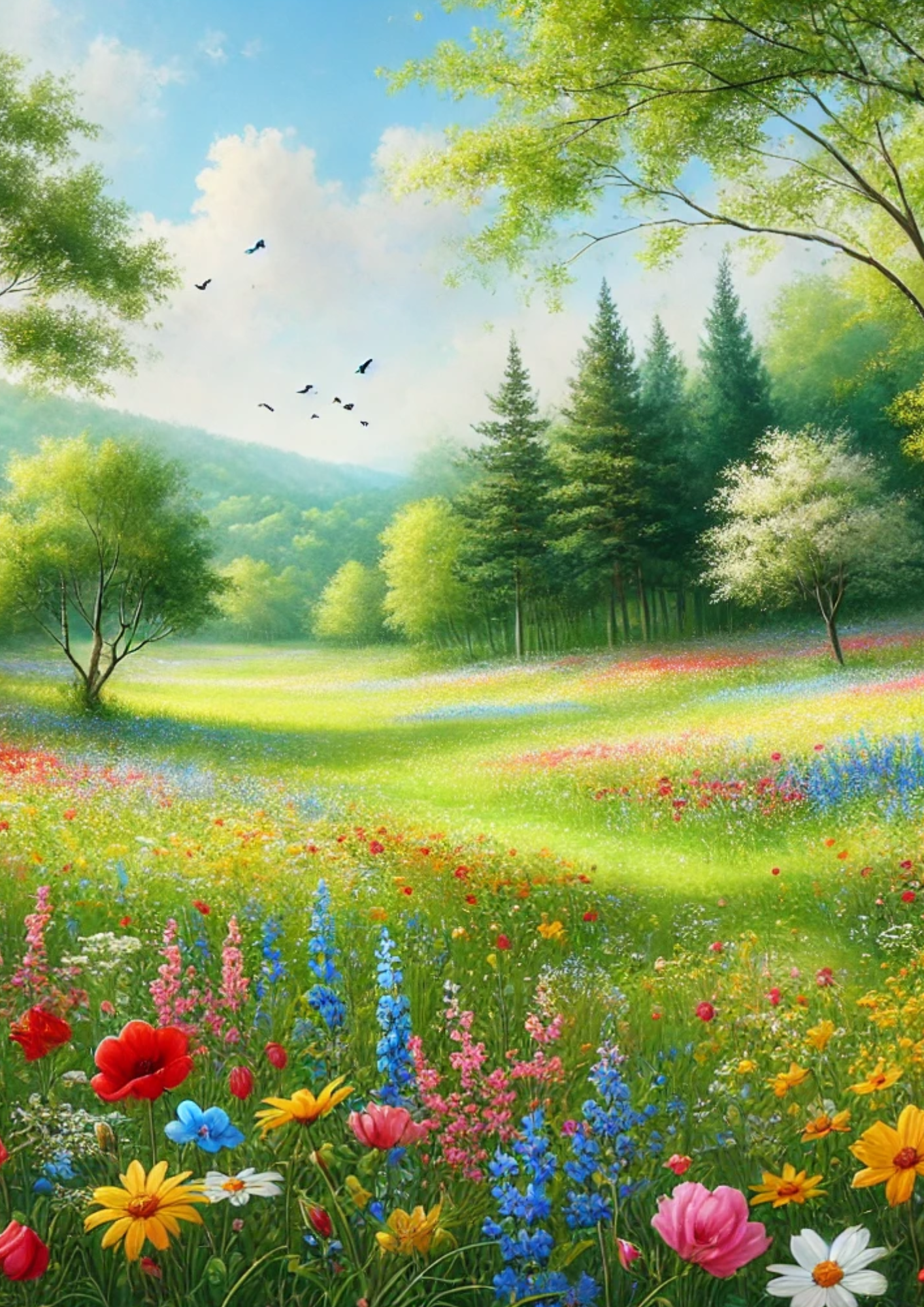 Reispapier für Decoupage Frühling 2 Voll Kat. Nr. 2486