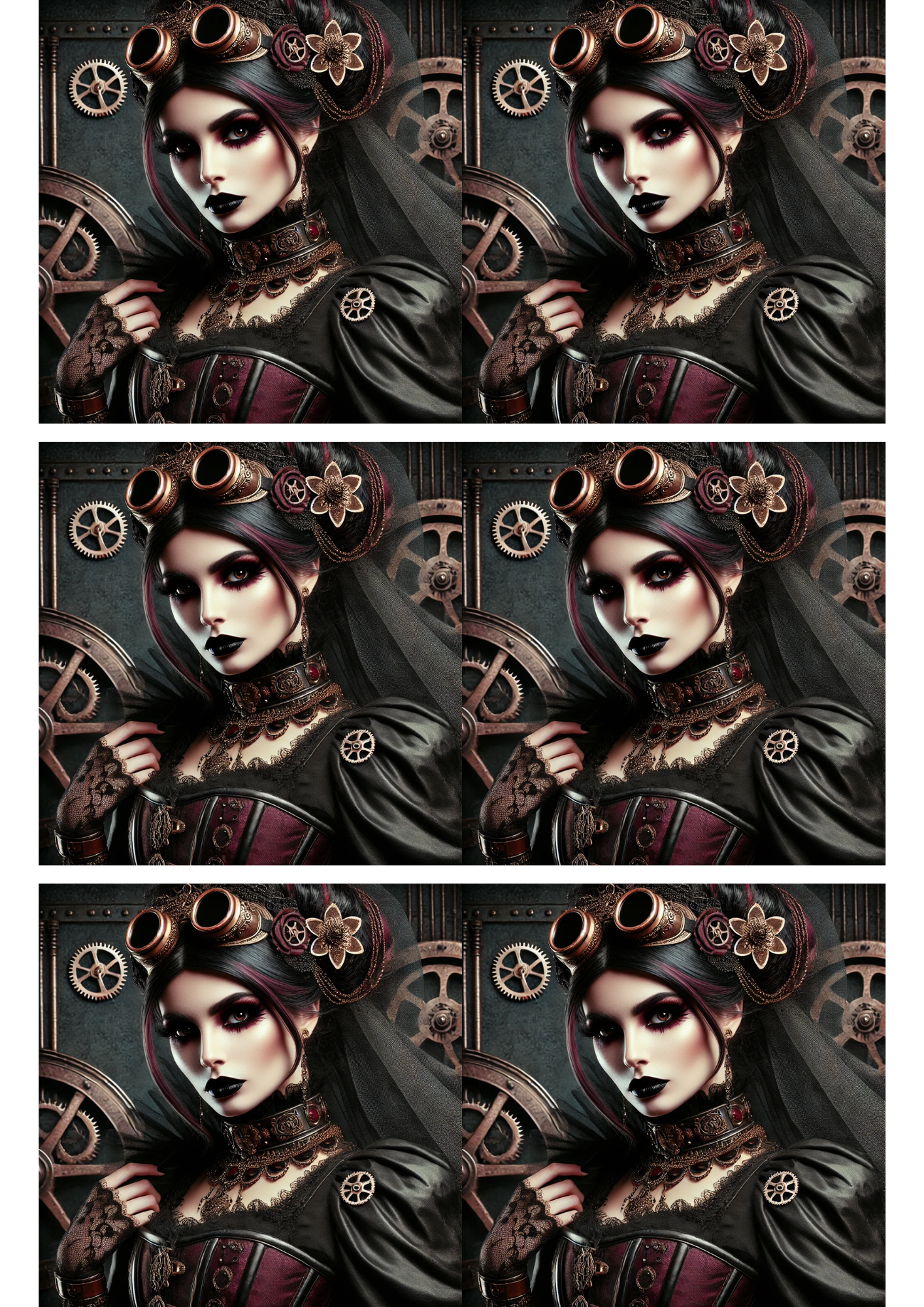 Reispapier für Decoupage Steampunk Woman 2 Collage Kat. Nr. 3161