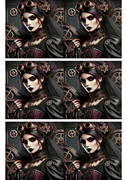 Reispapier für Decoupage Steampunk Woman 2 Collage Kat. Nr. 3161