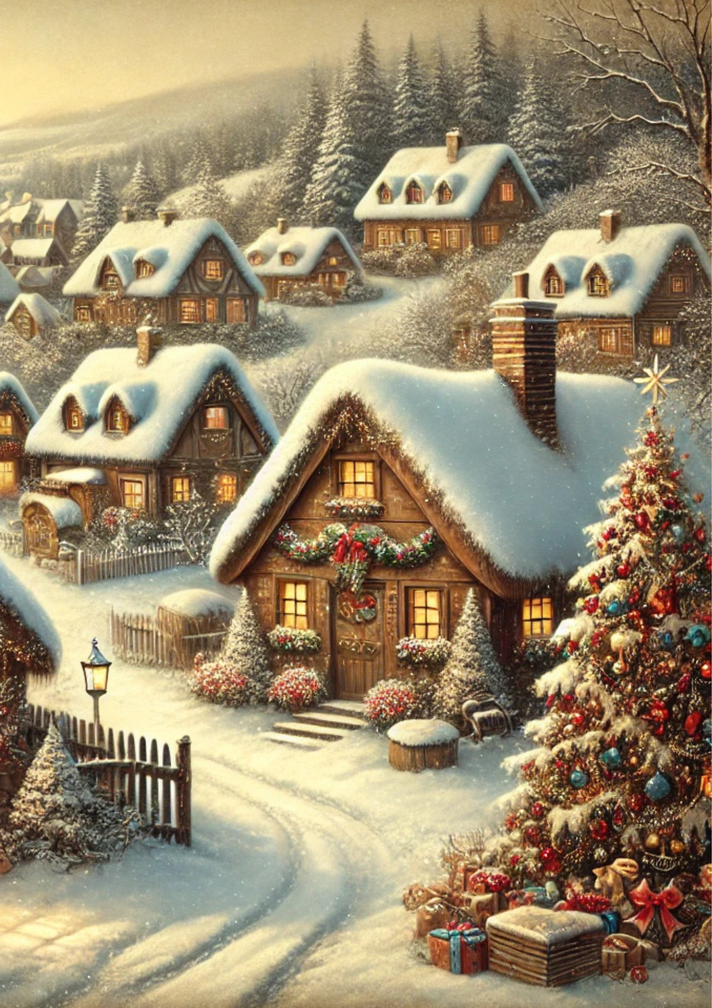 Rice Paper For Decoupage Christmas Houses Full Cat. No. 2508