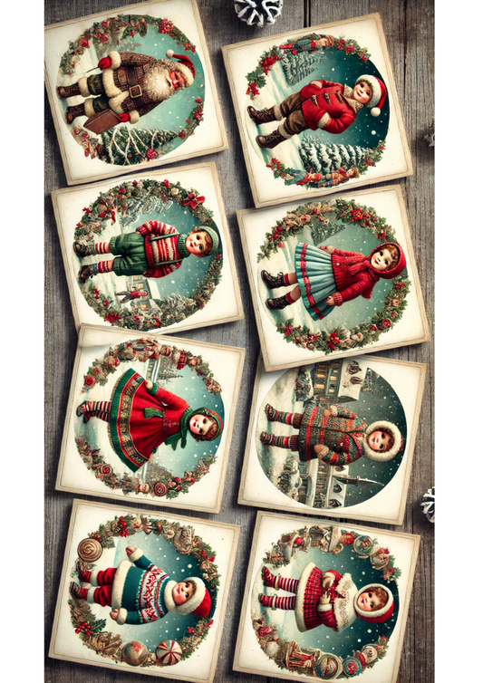 Rice Paper for Decoupage Christmas Ovals Full Cat. No. 1472