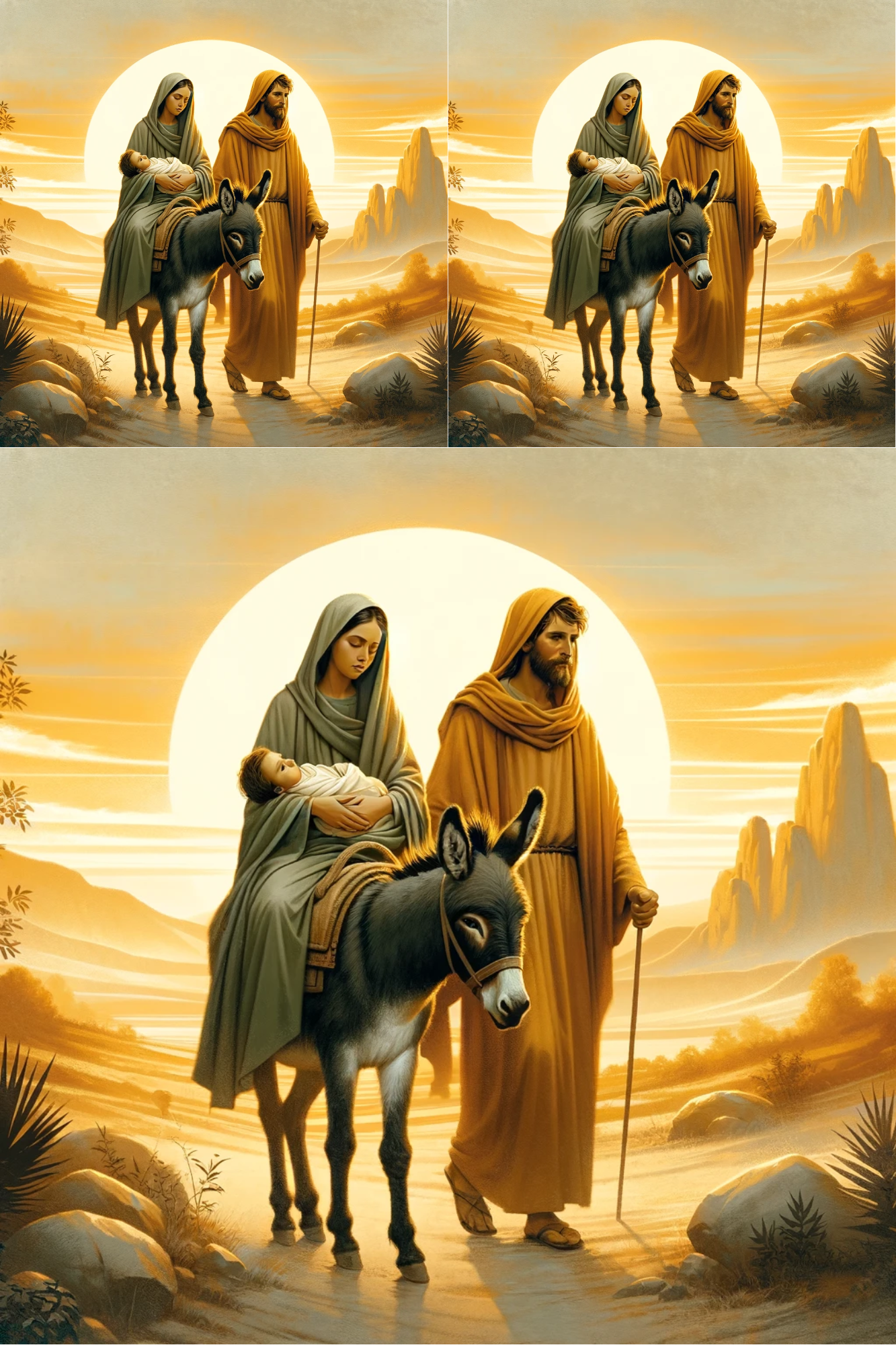 Reispapier für Decoupage Heilige Familie geht nach Nazareth Collage Kat. Nr. 841