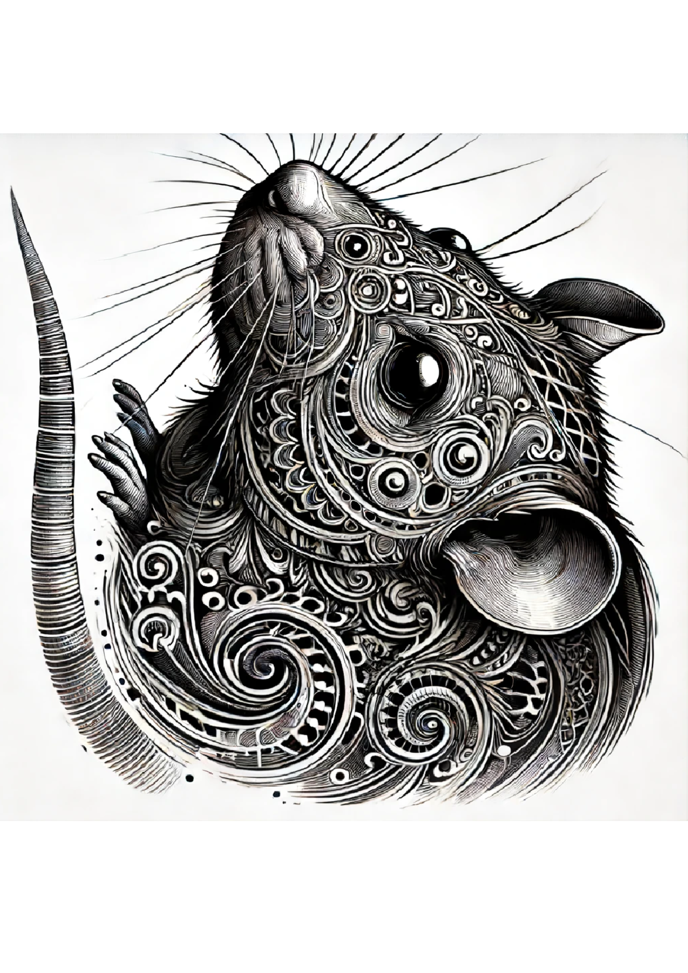 Reispapier für Decoupage-Ratte im Gothic-Stil, vollständige Kat.-Nr. 1241