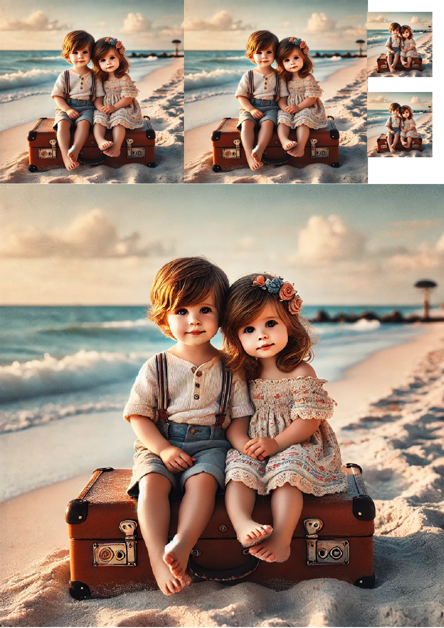 Reispapier für Decoupage Twins Collage Kat. Nr. 1387