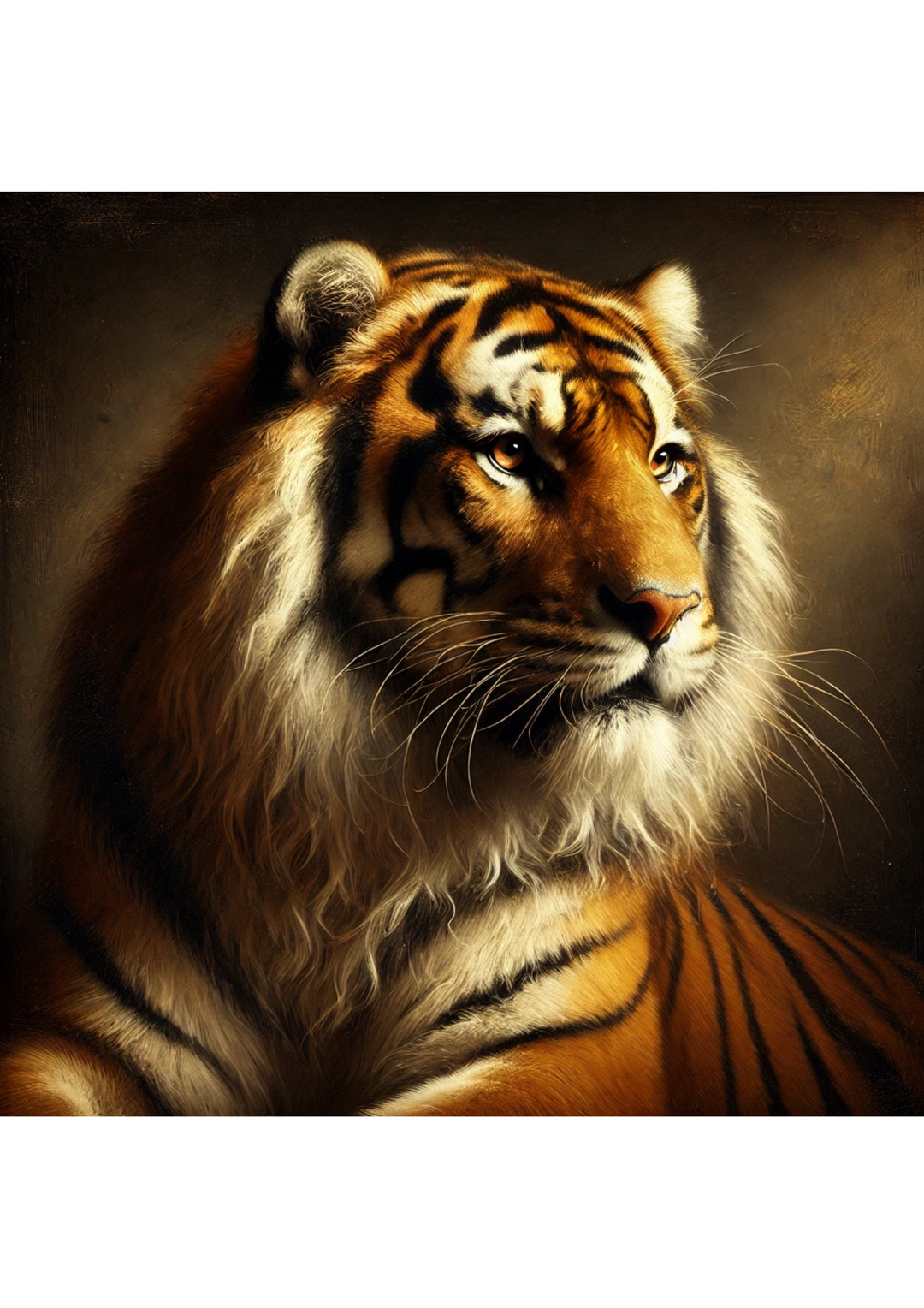 Reispapier für Decoupage, Porträt eines Tigers im Stil von Rembrandt, vollständige Kat.-Nr. 2554