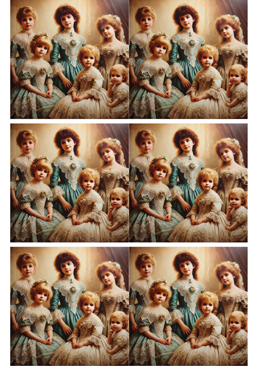 Reispapier für Decoupage-Collage „Kinder der viktorianischen Ära“ Kat. Nr. 2633