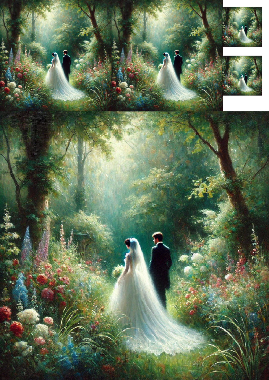 Reispapier für Decoupage-Collage „Braut und Bräutigam“ Kat. Nr. 1391
