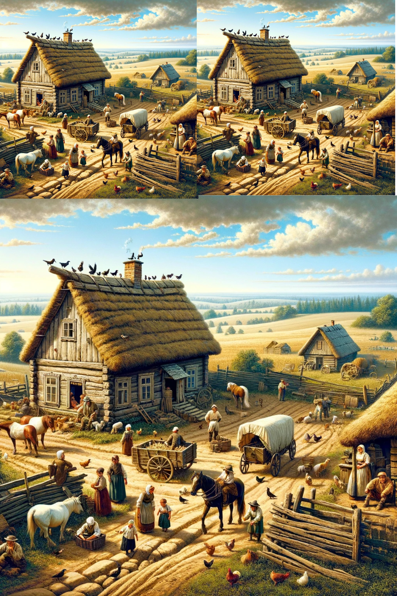 Reispapier für Decoupage, Landschaft, 18. Jahrhundert, Kat. Nr. 09