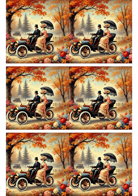Reispapier für Decoupage, viktorianische Autocollage, Kat. Nr. 3183