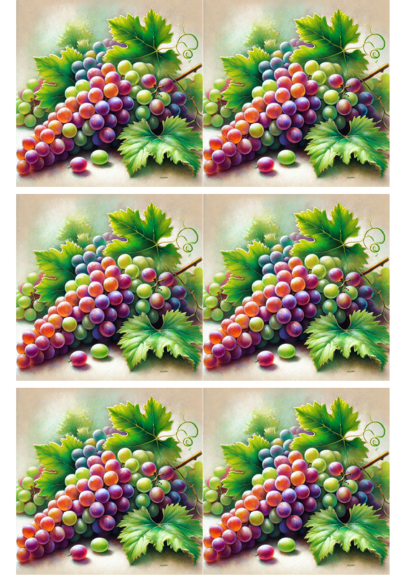 Reispapier für Decoupage-Traubencollage Kat. Nr. 2665