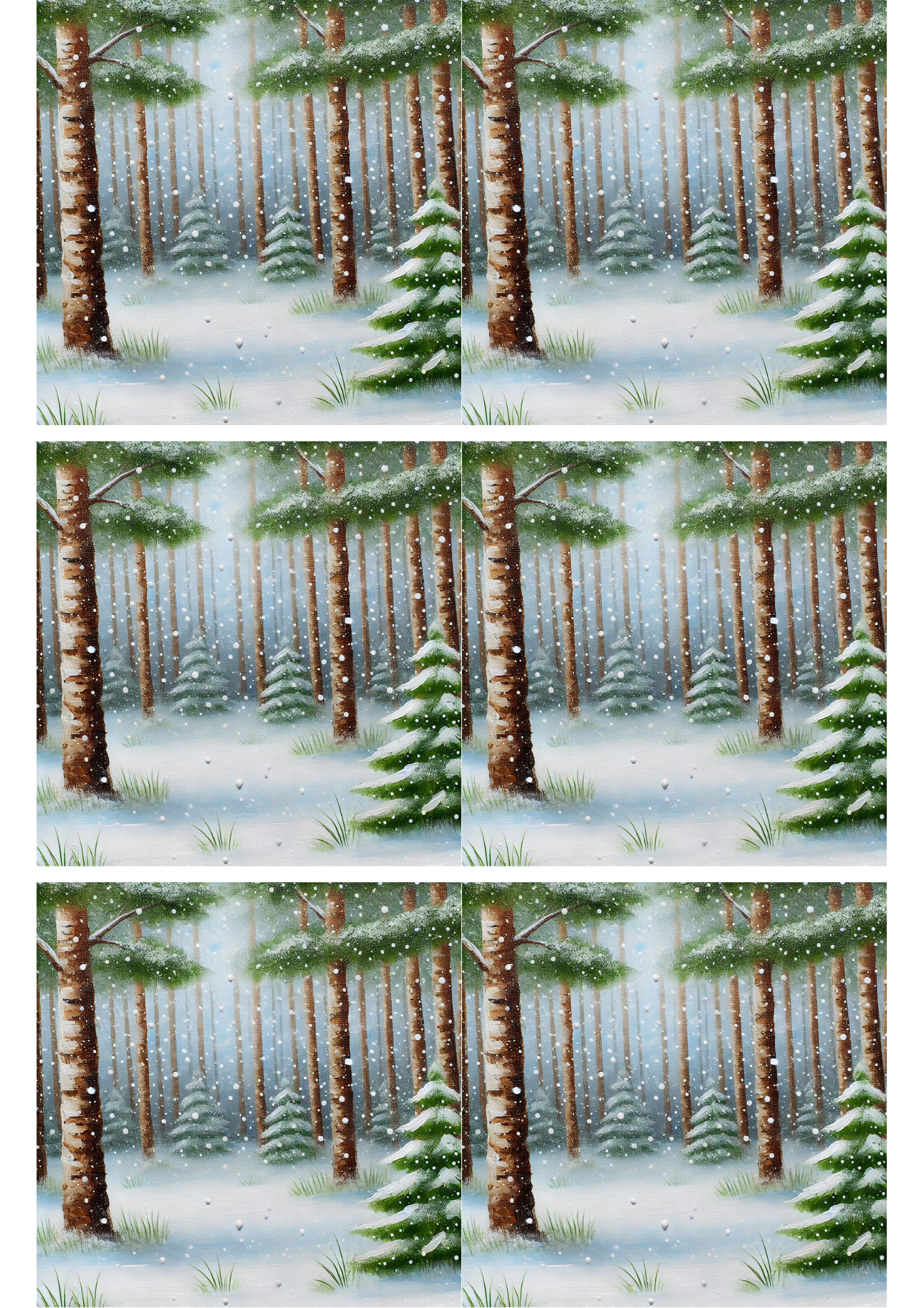 Rice Paper For Decoupage Winter Landscape Collage Cat. No. 2677