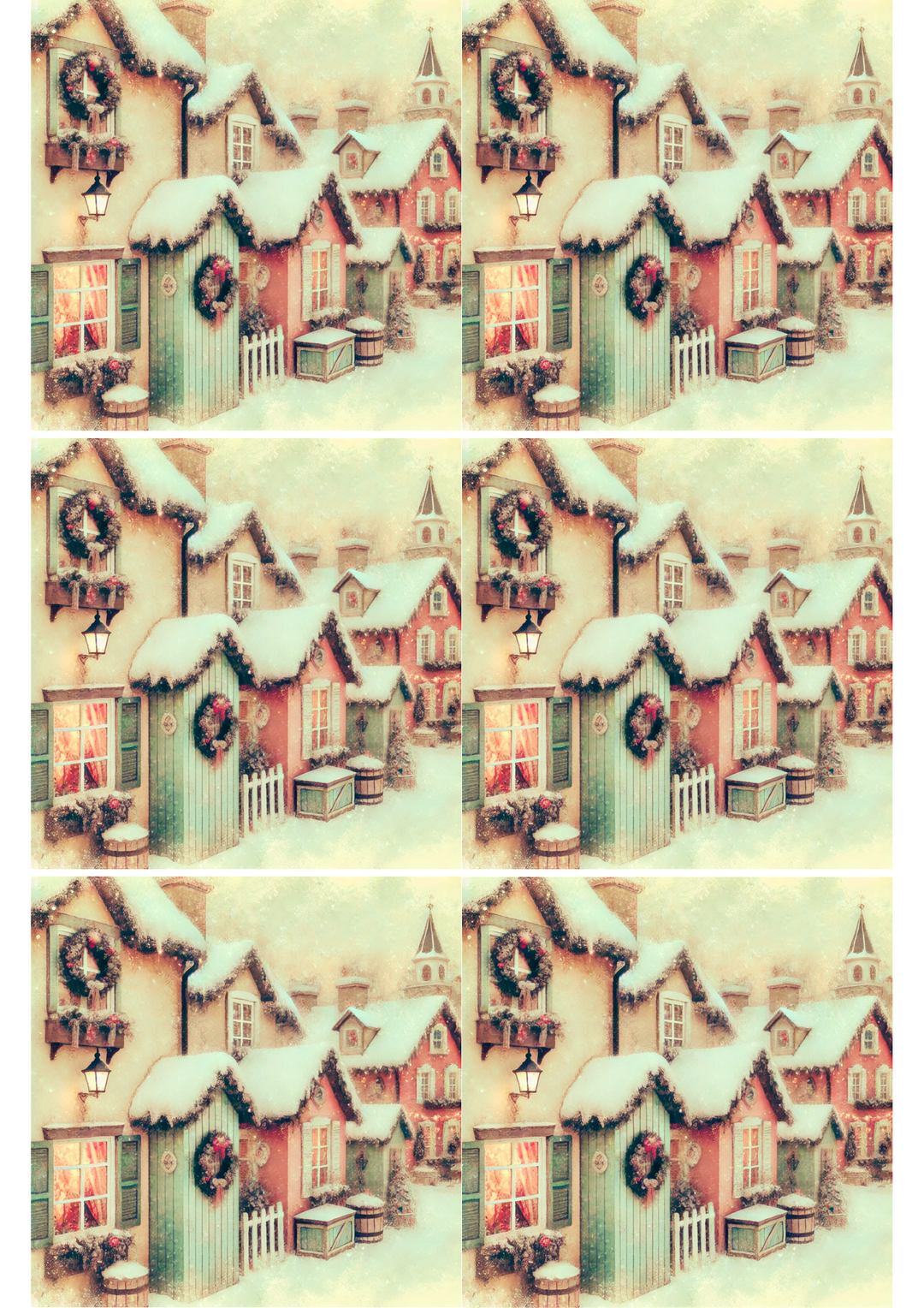 Reispapier für Decoupage Winterdorf 2 Collage Kat. Nr. 2781