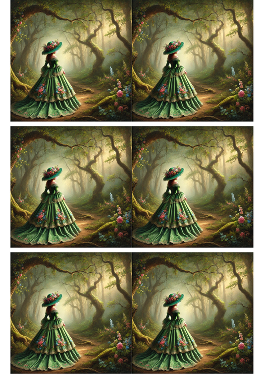 Reispapier für Decoupage-Collage „Fee im geheimnisvollen Wald“ Kat. Nr. 2701