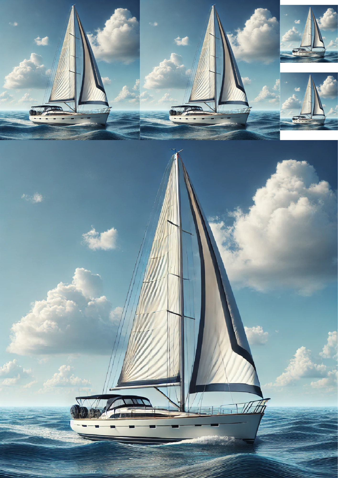 Reispapier für Decoupage-Segelboot-Collage Kat. Nr. 1415
