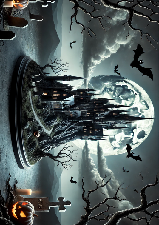 Reispapier für Decoupage Halloween Schloss Gothic Stil Voll Kat. Nr. 1659
