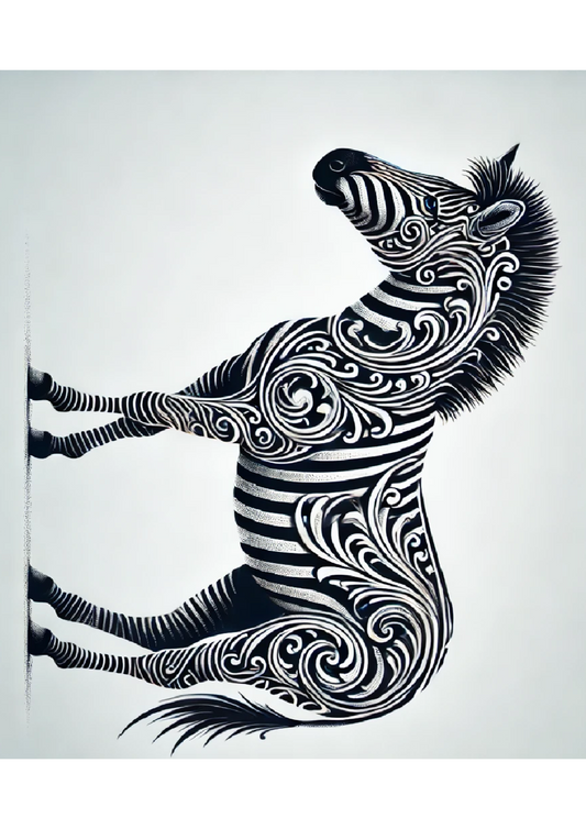 Reispapier für Decoupage Zebra im gotischen Stil, vollständige Kat.-Nr. 1482
