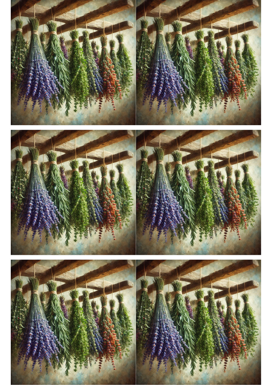 Reispapier für Decoupage Kräutercollage Kat. Nr. 2743