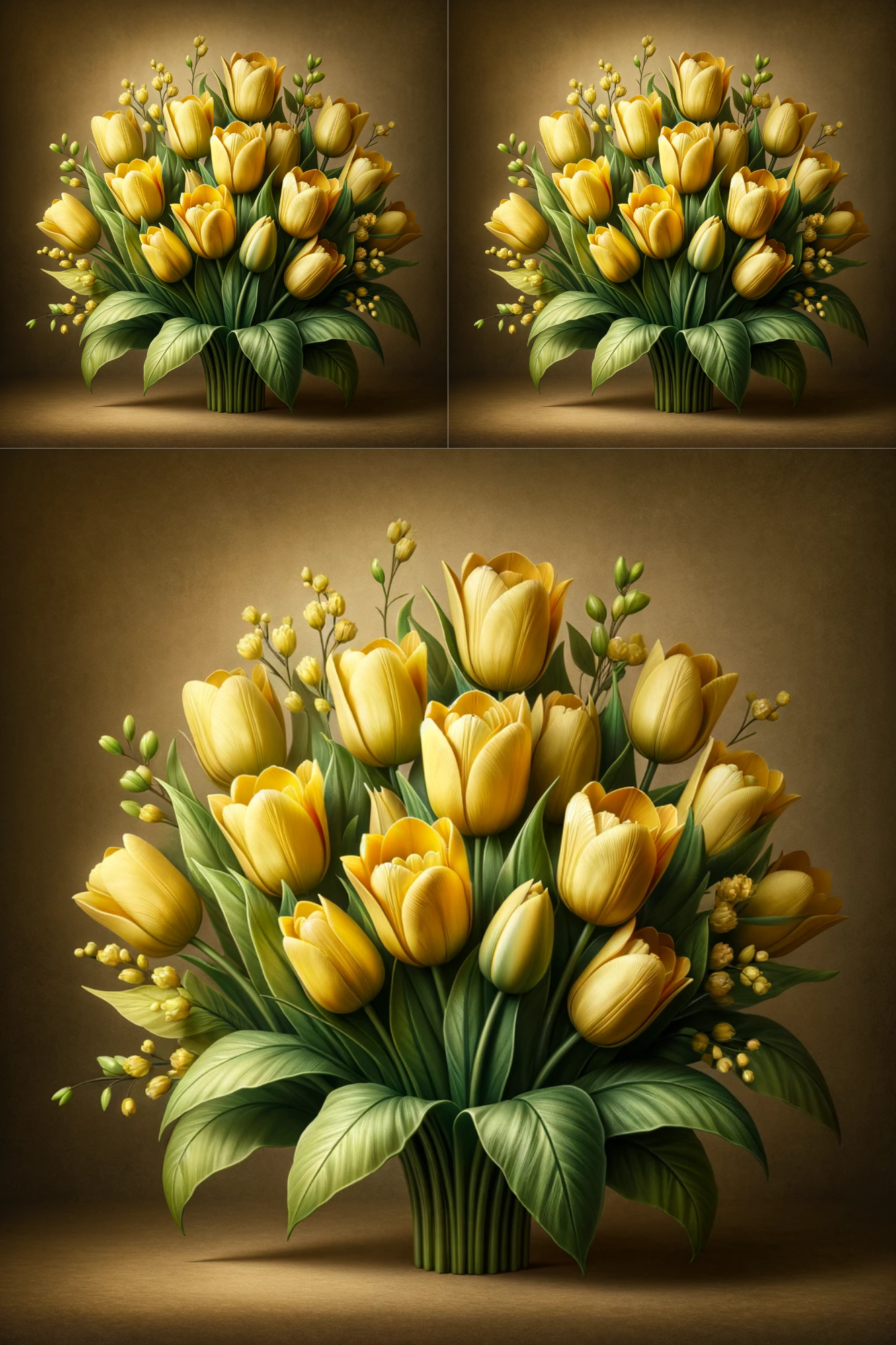 Rice Paper for Decoupage Yellow Tulips Cat. No. 488